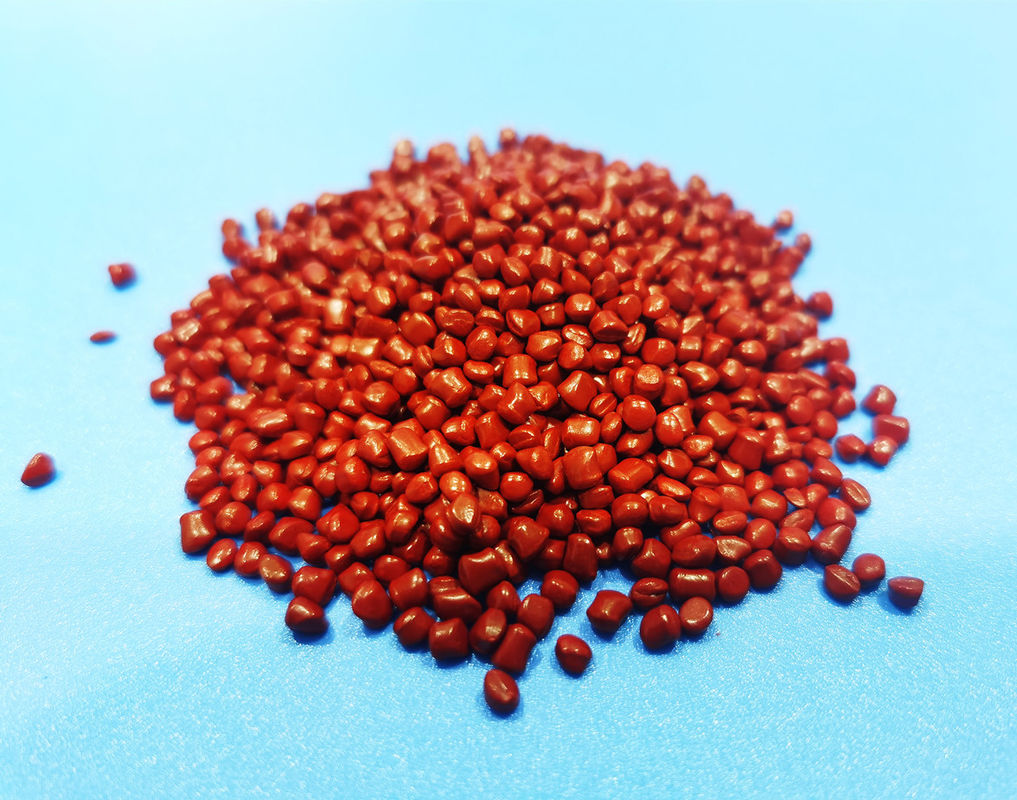 High Gloss Plastic Red Masterbatch 35 Percent Red Concentration