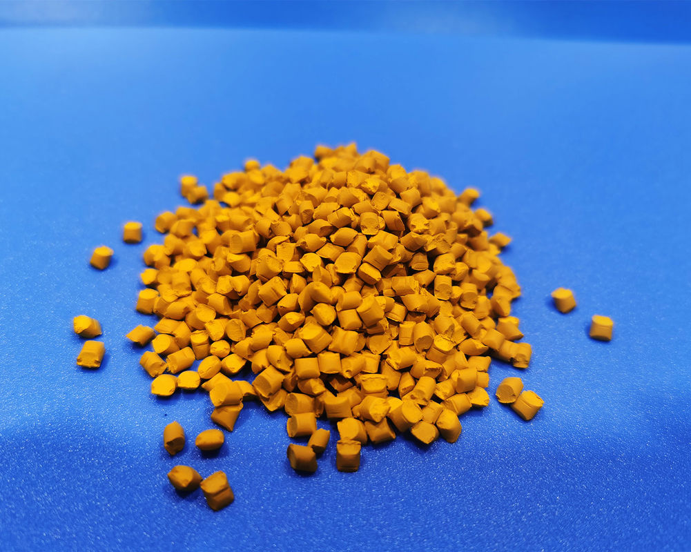 Non Toxic Yellow Plastic Masterbatch HDPE LDPE PE PP Carrier